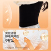 Neiyin (NEIYIN) women's bottoming shirt can be worn outside, western style with chest pad, high collar, long sleeves, autumn and winter 2025 new style, milk tea white M