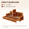 Dayehe Maple sofa bed Nordic style ash solid wood sofa bed small apartment foldable sofa bed multi-functional storage 2.13 meters sponge type storage sofa bed