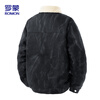 ROMON jacket men's new workwear suede plus velvet thickening fashion versatile casual jacket men ZH55R black XL