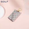 Ye Yu Golf GOLF key bag for women, fashion printed card bag, multi-functional anti-theft coin purse, key chain gift box, smoke pink with apricot color