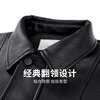 Dances with Wolves Down Liner PU Leather Lapel Jacket Men's 2025 Autumn and Winter New Graphene Warm Men's Jacket 1002 Black 001 XL (180)