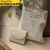 Ye Yu Korean Style Short Card Holder Portable Small Solid Color Simple Girls New Leather ID Coin Purse Coffee