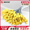 Haosikepu steel wire seal, disposable anti-counterfeiting, anti-theft tightening lead seal strips, logistics container anti-theft lead seal, water and electricity instrument anti-disassembly and anti-adjustment package, 50 strips, yellow 30cm