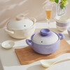 High-looking casserole household gas stew pot ceramic clay pot rice stew pot high temperature dry burning non-cracking casserole soup pot 3.2L hand-pressed beige pot recommended stew/stewing/soup 3200ml