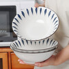 Chiba 8-inch ceramic noodle bowl Japanese tableware ceramic bowl ramen bowl large bowl rice bowl instant noodle bowl soup bowl 2 8-inch noodle bowls