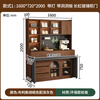 Qiangxiang medieval style sideboard and dining table integrated guest and dining room storage cabinet separate dining table storage cabinet customized G414 Style 1 1600*720*2000 (with lights)