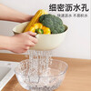 YOUQIN double-layered vegetable sink drain basket 2025 new six-piece set kitchen living room household fruit plate vegetable basket