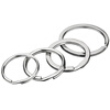 Tianzhuo Hardware 304 stainless steel new aperture round key ring thickened size circle practical iy car key chain accessories stainless steel thin coil 15mm*6+20mm*6+25mm*6 (18 pieces in total)