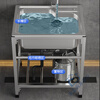 Ye Yu Kitchen Thick Simple Stainless Steel Sink Single Slot Double Slot Large Single Slot Water Basin Wash Basin Washing Sink Rack with Stand Ordinary Steel Welding 68*44 (Single Cold Faucet)