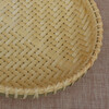 Bamboo woven round dustpan, handmade bamboo basket, household farmhouse drying tray, fruit tray, bamboo tray, oval steamed bun basket, bamboo tray 35*4cm