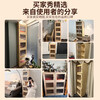 Nesel solid wood bookshelf storage rack desk storage rack floor standing vertical bookcase wall corner dustproof storage narrow cabinet hot sale - acrylic cabinet door - no paint - 5 layers 40x30x136cm all solid wood frame