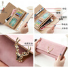 Youguan Wallet Women's 2025 New Women's Long Wallet Fashion Retro Frosted Wallet Zipper Large Capacity Mobile Phone Bag Women Black
