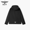 BOY LONDON Men's Jacket Spring and Autumn Three-in-One Polar Fleece Functional Wind Hooded Jacket Women's Top N23082 Black M