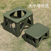 Outdoor toilet car emergency camping toilet stool adult portable anti-odor folding children's travel mobile toilet new large bench toilet - military green (free accessories)
