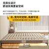 Xinquanyou cream style tatami bed ribbed frame bed modern and simple no bedside master bed small apartment double bed can be customized standard version tatami single bed frame structure solid wood silent bed board x 1000mm*190