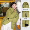 Camel (CAMEL) women's short down jacket winter new versatile warm thickened rhombus down jacket bread coat