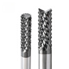 Diamond coated corn tungsten steel milling cutter Glass carbon fiber circuit board graphite material special milling cutter 4*17*D4*50*2F