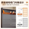 Kitchen rack floor-standing multi-layer simple dining side storage cabinet household slate microwave storage cabinet cupboard cabinet gray all-iron door style 4 doors 5 layers high 149 long 60 wide 42