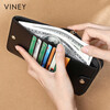 Viney first-layer cowhide short women's wallet student folding coin purse large-capacity wallet wallet female light luxury document bag