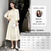 Fanximan Elegant Chinese Suit Women's Autumn New Jacquard Vest Round Neck Dress Suit Elegant Apricot L