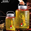 Meikejie bubble wine glass bottle thickened sealed jar with sealing lid household special pickle plum wine bottle pickle jar water capacity (6 catties) no faucet 3L plum, orchid, bamboo and chrysanthemum style