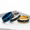 Temperature-sensitive ring automatically changes color for a male couple and a female Korean version of titanium steel to display temperature and personality, fashionable temperature-sensitive ring ring for men, trendy titanium steel, fashionable personality, cool and versatile finger, Korean version smart ring, black, No. 9 finger circumference 59.5mm