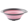 PUEINE fruit drain basket tea tray drain pipe factory direct supply spot simple and fashionable kitchen hanging fruit basket for washing vegetables oval pink (large size)