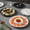Dinner General Dumpling Plate with Vinegar Plate Ceramic Household Dip Plate Divided Dinner Plate Snacks French Fries Sushi Breakfast Plate Platter