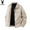 Playboy (PLAYBOY) jacket men's corduroy jacket men's autumn and winter casual plus velvet thickened warm lambskin clothes