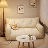 Lazy sofa, small apartment fabric sofa, double tatami for rentals, seating area, tatami for rentals, small double 115cm, off-white, thick and full filling