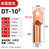 Copper nose copper connector copper wire nose lug 8/10/16/25 square tinned oil-blocking cable terminal copper color_DT-10
