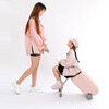 POINT KID children's stroller suitcase, sit and ride suitcase, 20-inch trolley suitcase, boys and girls boarding suitcase, pink 20 inches