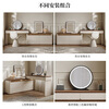 Muying dressing table and cupboard integrated bedroom high-end modern simple bedside retractable storage cabinet master bedroom solid wood dressing table Muyan dressing table milk white 1.2 meters dressing table combination lock + solid wood multi-layer board