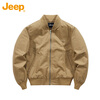 JEEP Jacket Men's Bomber Jacket Executive Autumn and Winter Workwear Baseball Collar Retro Top Men's Khaki 2XL