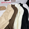 Gujin (GUJIN) small stand-up collar bottoming shirt for women autumn and winter warm top Mo sweater sweater versatile slim long-sleeved T-shirt milk white