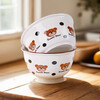 Hot item bonus: Violent bear polka dot 5-inch ceramic rice bowl, internet celebrity tableware rice bowl, 1 pack