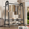 Yiga floor-standing clothes hanger movable coat rack home bedroom clothes storage rack length 100 height 170 black