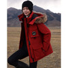Demana three-proof outdoor winter 90 goose down removable hooded fur collar workwear mid-length women's down jacket