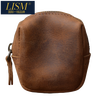 LISM international first-line brand retro cowhide Bluetooth headset bag car key storage bag card bag gender-neutral coin purse black embossed