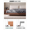 He Jiagong all solid wood oak suspended bed modern minimalist bedroom antique style master bedroom tatami bed B&B floor-standing suspended bed minimalist solid wood suspended bed (single bed) 1500mm*2000mm x suspended structure
