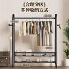 Yiga floor-standing clothes hanger movable coat rack home bedroom clothes storage rack length 100 height 170 black