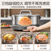 Midea 0-coated electric hot pot stainless steel hot pot special pot split detachable all-steel quick-boiling electric hot pot electric hot pot multi-function pot 6.5L electric cooking pot multi-purpose pot HGS30G1