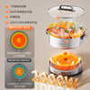 Midea 0-coated electric hot pot stainless steel hot pot special pot split detachable all-steel quick-boiling electric hot pot electric hot pot multi-function pot 6.5L electric cooking pot multi-purpose pot HGS30G1