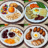 Wucui pinwheel plate divided plate ceramic dish plate braised food plate white tableware internet celebrity steamed vegetable dumpling plate household fruit plate ceramic pinwheel plate 1