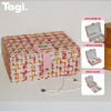Tagi.Jewelry box jacquard jewelry storage box double layer large capacity with mirror New Year gift-woven berry large size