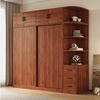 Santoba Wardrobe Home Bedroom Sliding Door Wardrobe Modern Simple Small Apartment Rental Storage Cabinet Children's Storage Cabinet 200*180*50 Three Door Main Cabinet + Side Cabinet 2 Doors Assembly