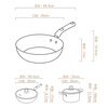 Aistar 2025 pot household wok frying pan soup pot three-piece set non-stick kitchen set 2025 non-stick pot 3-piece set