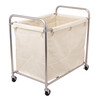 Tanbeiman linen cart hotel guest room service cart stainless steel cart laundry room dry cleaning store storage recycling cart thickened disassembly conical blue linen cart thickened blue rectangular linen cart disassembled version