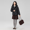 Flying in the Snow 2025 Winter New Down Jacket Women's Short Hooded Warmth Black|8056 M/160/84A