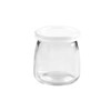Glass pudding cup with lid, high temperature resistant food grade sealed jar, reusable storage box, storage jar, 200ml large mouth pudding, 6 pieces